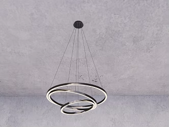 Modern living room modern chandelier LED main lamp lighting art simple 3d model
