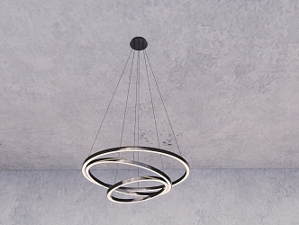 Modern living room modern chandelier LED main lamp lighting art simple 3d model