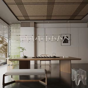 Modern table combination 3d model
