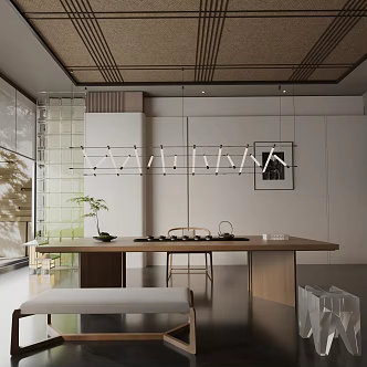 Modern table combination 3d model
