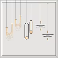 Stylish Modern Pendant Lights with Diverse Geometric Shapes Metal Frames and Soft Illumination