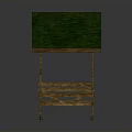 Outdoor Wooden Furniture Set With Green Roof Table And Bench Design
