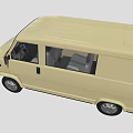 Beige Panel Van With Side Windows Sliding Doors And Functional Design 3d model