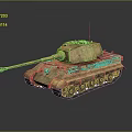 Realistic Military Tank With Detailed Cannon Tracks And Rusty Exterior Design