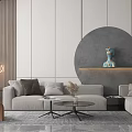 Modern sofa coffee table combination 3d model