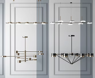 Light Luxury Chandelier 3d model