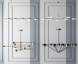 Light Luxury Chandelier 3d model