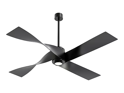 Modern Black Ceiling Fan With Five Sleek Blades For Home Cooling Use 3d model