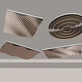 Modern Ceiling Lamp Simple Bedroom Lamp High-end Atmospheric Living Room Lamp Square Lamp Round Lamp Set 3d model