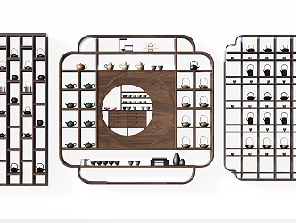 New Chinese Style Storage Rack Decorative Rack Antique Rack Combination 3d model
