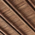 Natural Wooden Ceiling Design With Wooden Beams And Slatted Panels Showcasing Rustic Texture Details