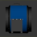 Black Computer Cooling Fan With Blue Component And Sturdy Stand Design Structure