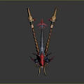 Colorful Red Blue Gold Mythical Dragon Game Movie Character With Fierce Claws And Detailed Design
