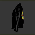 Stylish Black Leather Jacket With Colorful Badges And Yellow Lining