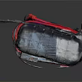 Portable Emergency Battery With Red And Black Cables And White Connector