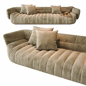 Multi-person sofa Minotti multi-person sofa shaped sofa multi-person sofa 3d model