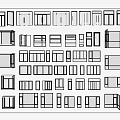 Various Architectural Window Combination Designs With Different Sizes And Styles