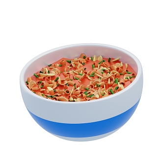 Modern hot and sour soup cartoon food 3d model