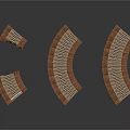 Building Curved Brick Architectural Decorative Elements With White Inlay Details