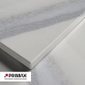 White Marble Panel Construction Component With Grey Veins And Smooth Finish
