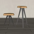 Modern Cassina Bar Stool 3d model