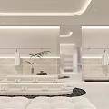 Modern Clothing Store With Glass Door Wooden Frame White Walls Clothing Racks And Display Shelves