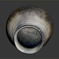 Hand Carved Clay Vase With Traditional Textured Sculpture Artisan Design