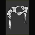 Traditional Tribal Style Leather Harness With Beaded Tassels And Bone Decorations