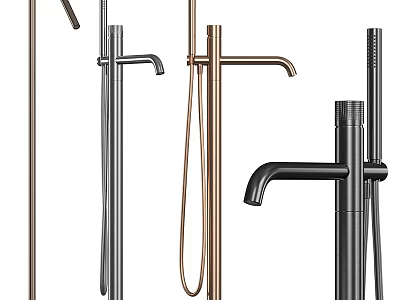 Different Styles Of Modern Bathroom Faucets 3d model