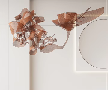 Modern special-shaped chandelier 3d model
