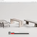 Modern Bench 3d model