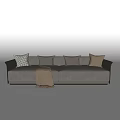 Double sofa multi-person sofa 3d model