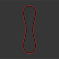 Red And Black Elastic Resistance Band For Fitness Exercise Equipment