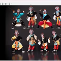 2D Peking Opera Characters Sheng Dan Jing Mo Ugly Horn Wu Chou Drama Characters Local Drama 3d model