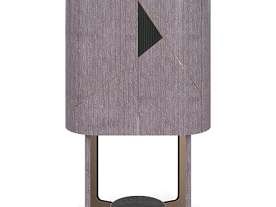 Modern Stylish Decorative Cabinet With Textured Surface And Black Triangle Accent 3d model