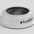 Pet Food Bowl White Stainless Steel Durable Safe With Non Slip Base And Sleek Design