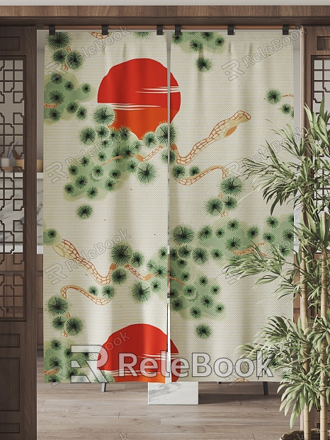 Japanese-style Door Curtain Door Curtain Cloth Curtain model