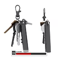 Stylish Jewelry Keychain With Metal Hook Leather Tool And Keys