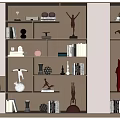Modern bookcase 3d model