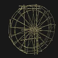 Round Bamboo Garden Ornament Decorative Structure for Outdoor Landscaping
