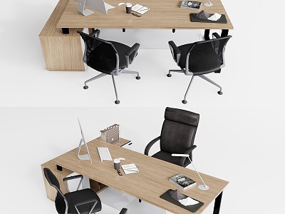 Modern Office Desk and Chair Office Desk and Chair Combination model