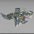 Colorful 3D Block Constructed Dinosaur Shaped Creature With Pixel Art Design