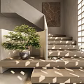 Elegant Bonsai Potted Plant With Lush Green Leaves In Ceramic Pot For Modern Interior