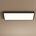 Rectangular Ceiling Light with Sleek Modern Design Mounted on Beige Ceiling Providing Bright Even Lighting 3d model