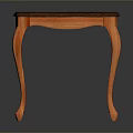 Modern Single Chair With Curved Orange Wooden Legs And Dark Brown Seat