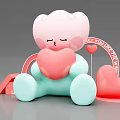 Spring Meichen Spring IP Cartoon Image Cartoon Flower Love Activity Props Internet Celebrum Pin-Cards Outdoor Devices Air Model Pin-Cards 3d model