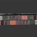 Colorful Modern Bench With Multicolored Wooden Panels And Metal Frame Design