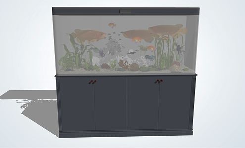 Modern fish tank 3d model