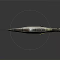Silver Fish with Shiny Scales Green Fins on Dark Reflective Background