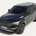 Black Range Rover SUV With Modern Front Design Sleek Styling And LED Headlights 3d model
